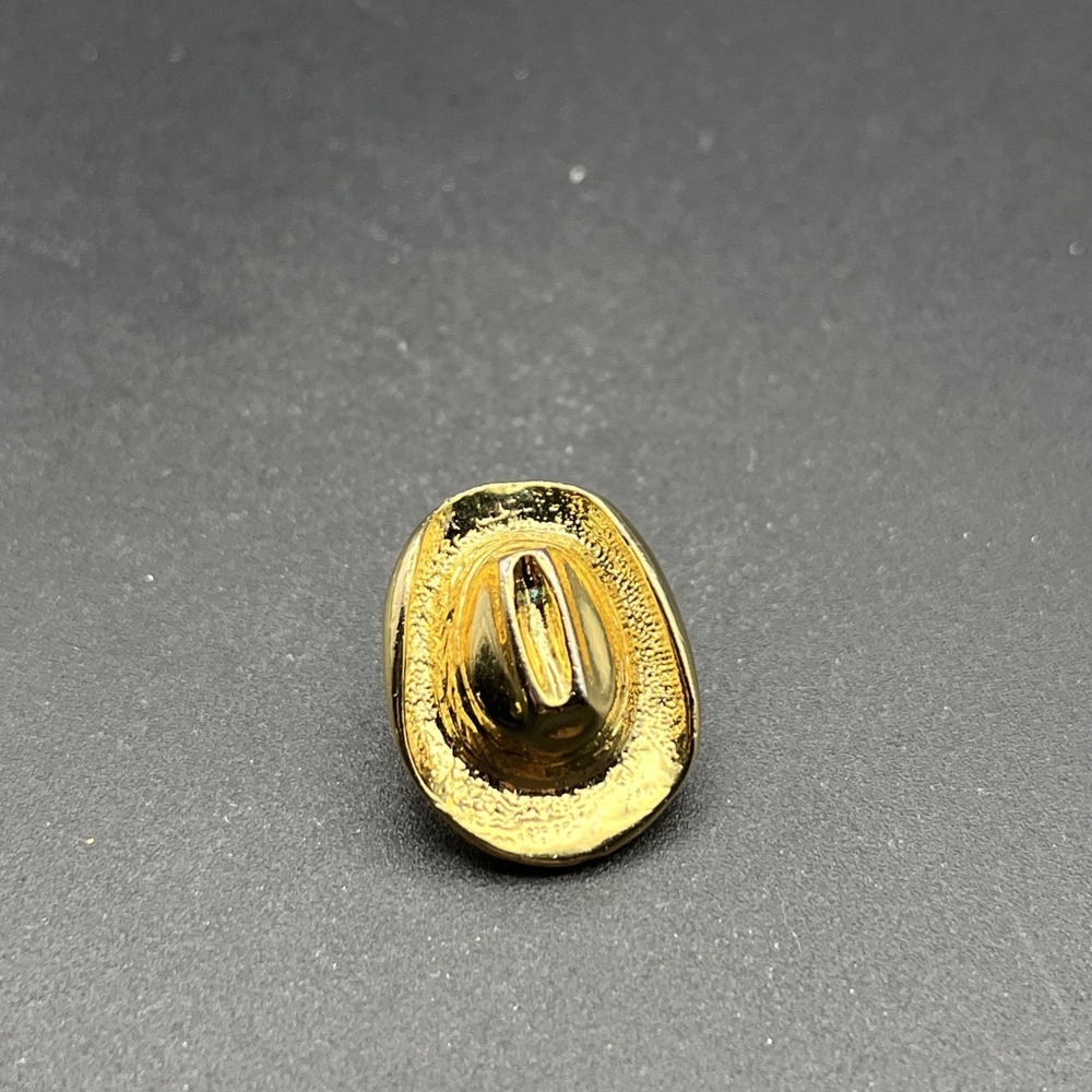 Cowboy Hat Western Gold Tone Lapel Hat Pin